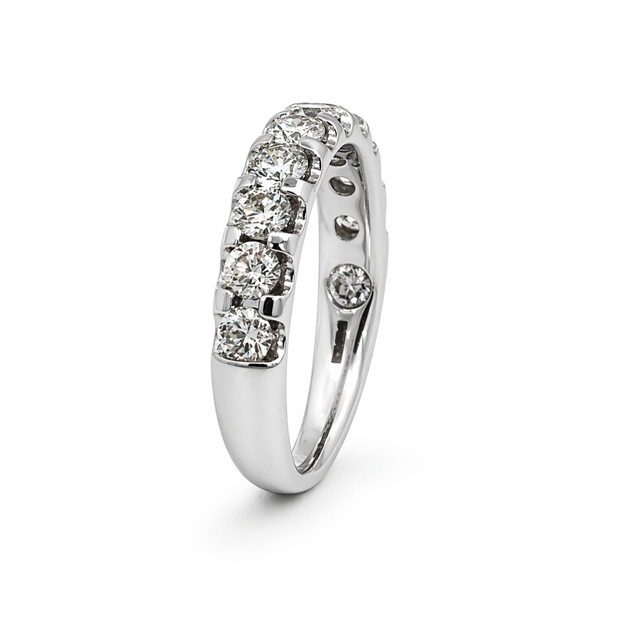 14ct White Gold 1.00ct Diamond Half Eternity Ring