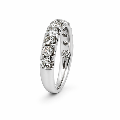 14ct White Gold 1.00ct Diamond Half Eternity Ring
