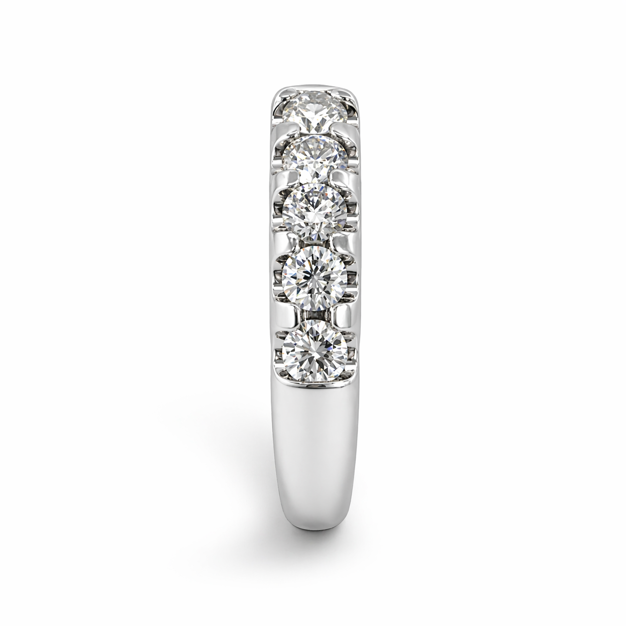14ct White Gold 1.00ct Diamond Half Eternity Ring