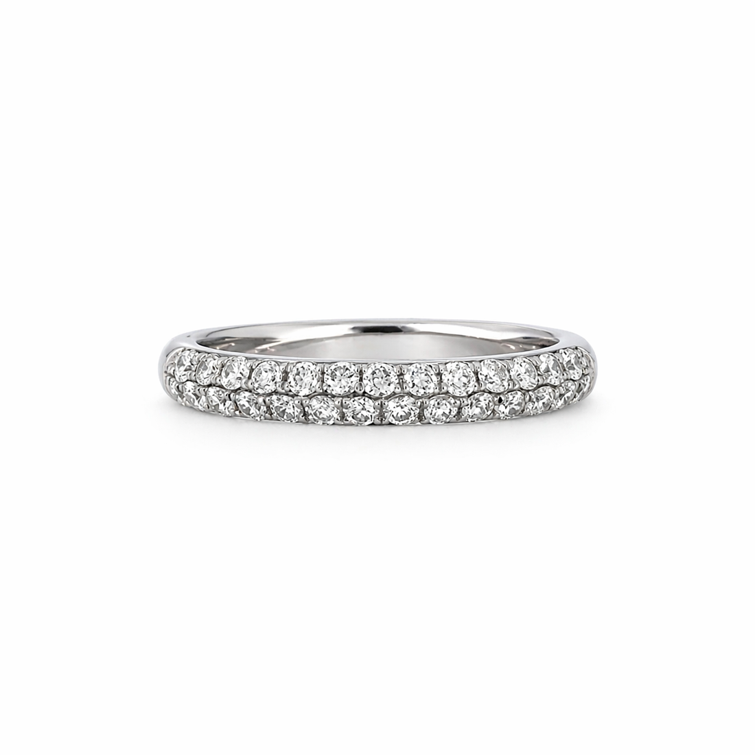18K White Gold Diamond Half Eternity Ring