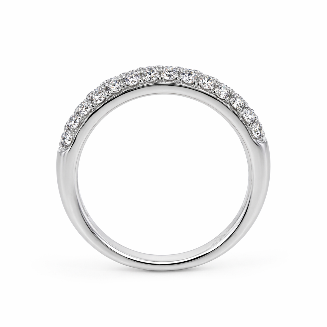 18K White Gold Diamond Half Eternity Ring
