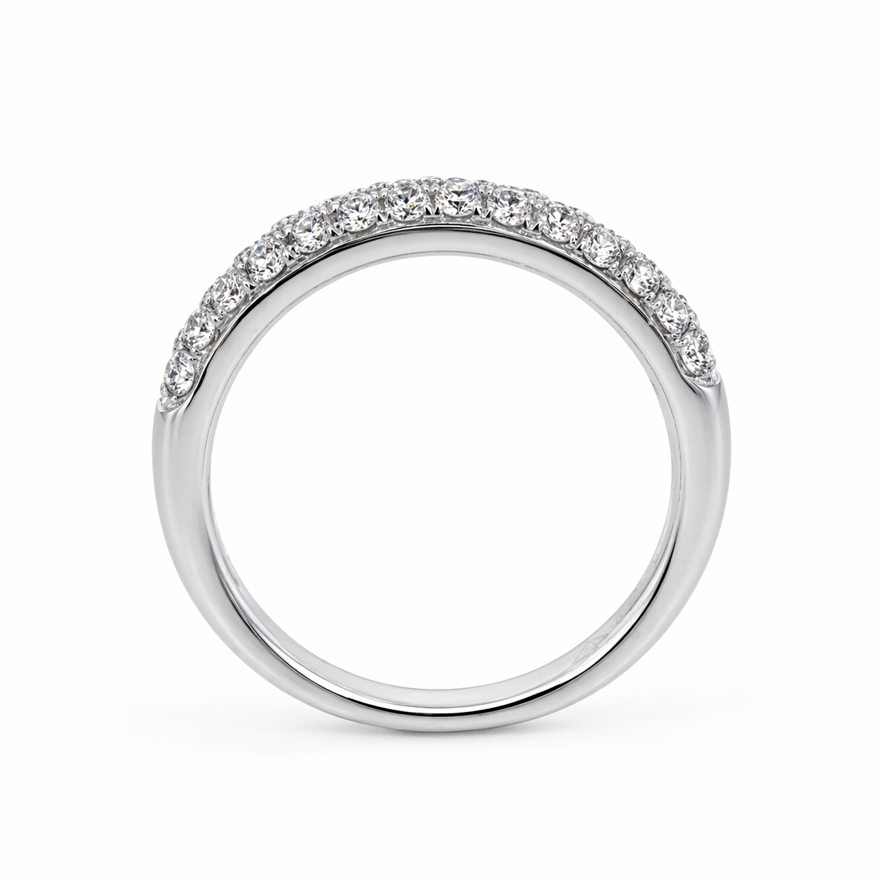 18K White Gold Diamond Half Eternity Ring