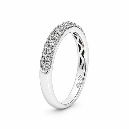 18K White Gold Diamond Half Eternity Ring