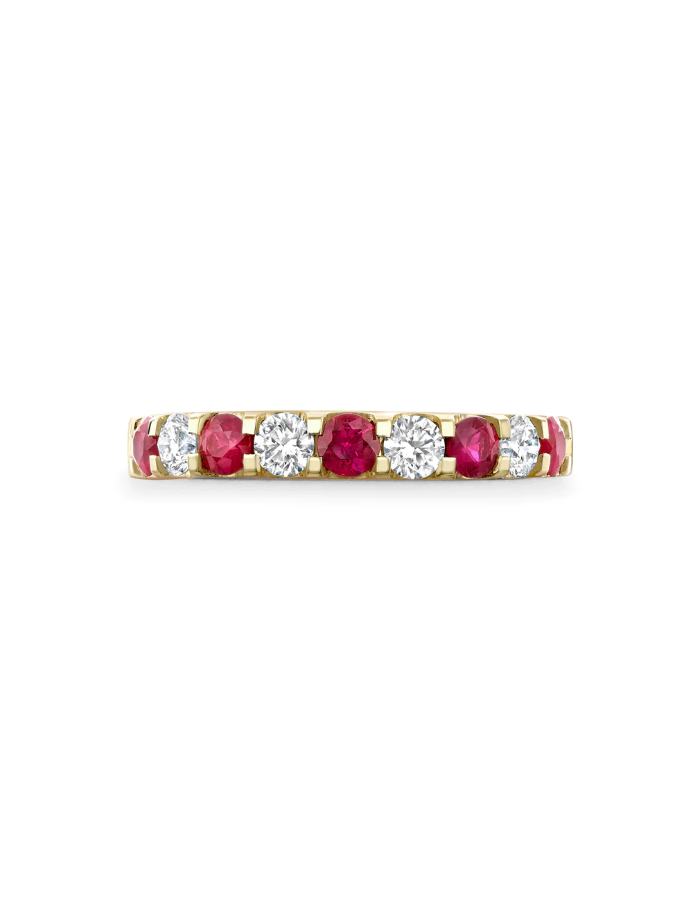 Classic Ruby and Diamond Yellow Gold Eternity Ring - Robert Anthony Jewellers, Edinburgh
