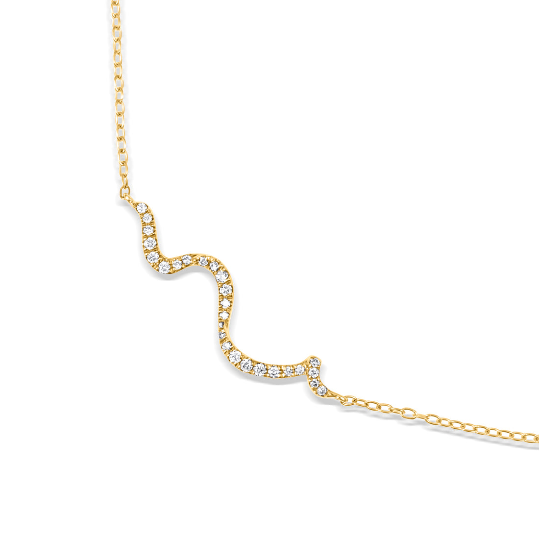 Yellow Gold and Diamond Wave Bracelet - Robert Anthony Jewellers, Edinburgh