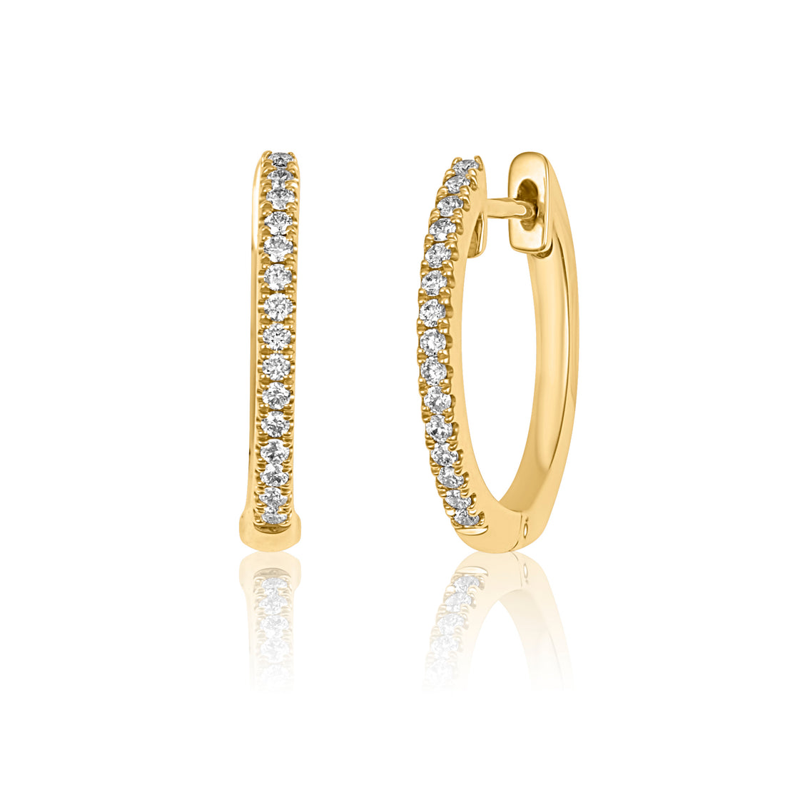 Diamond Encrusted Huggie Earrings - Small - Robert Anthony Jewellers, Edinburgh