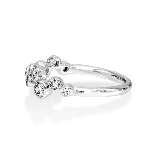 18CT White Gold Diamond Bubble Scatter Eternity Ring - Robert Anthony Jewellers, Edinburgh