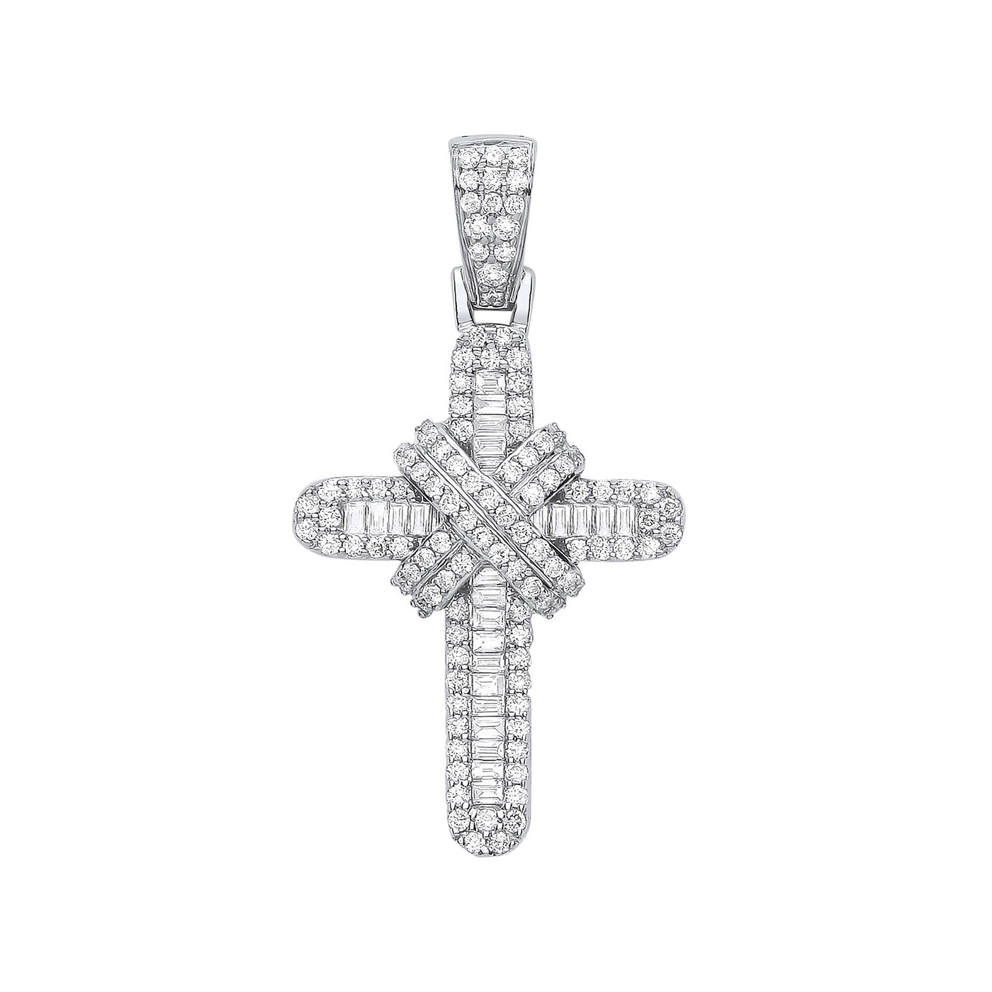 9ct White Gold Diamond Cross - Robert Anthony Jewellers, Edinburgh