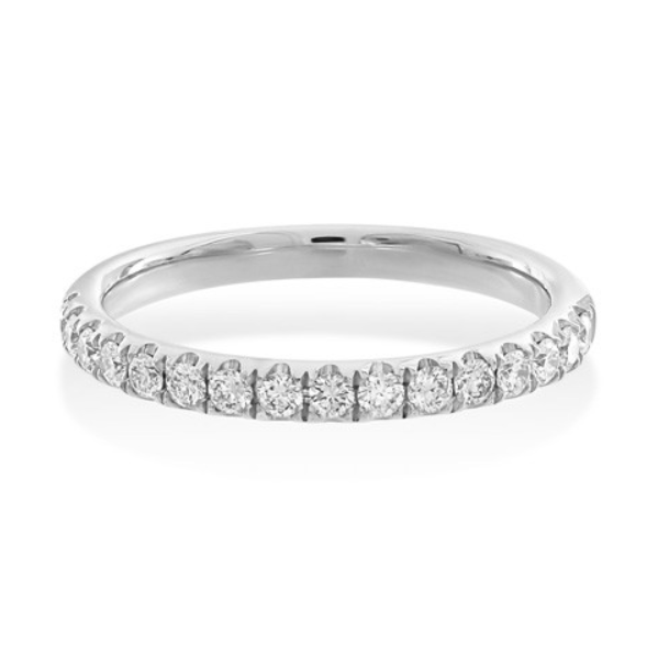 Platinum Diamond Half Hoop Eternity Ring - Robert Anthony Jewellers, Edinburgh
