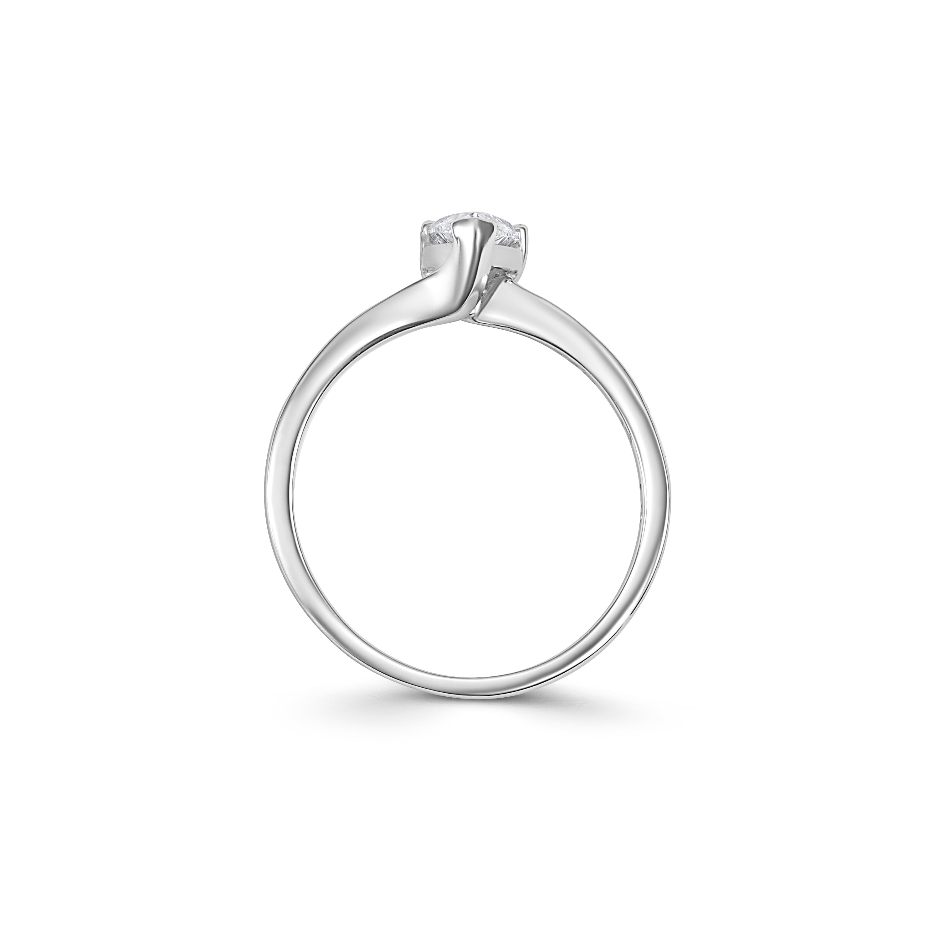 Platinum Pear Shaped Diamond Solitaire Ring