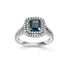 18ct White Gold Sapphire and Diamond Cluster Ring - Robert Anthony Jewellers, Edinburgh