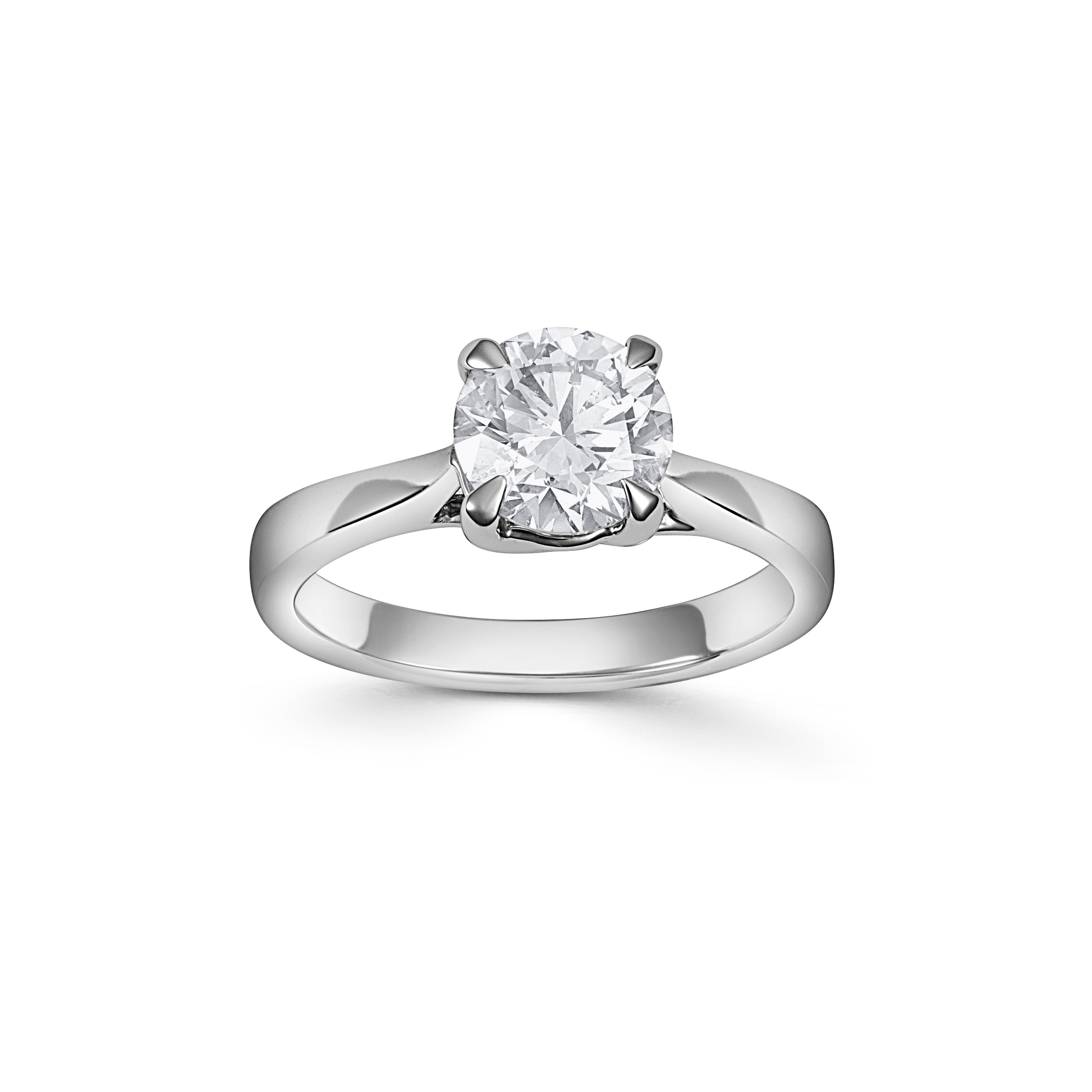 18CT White Gold Solitaire Lab Grown Diamond Ring 1.5ct