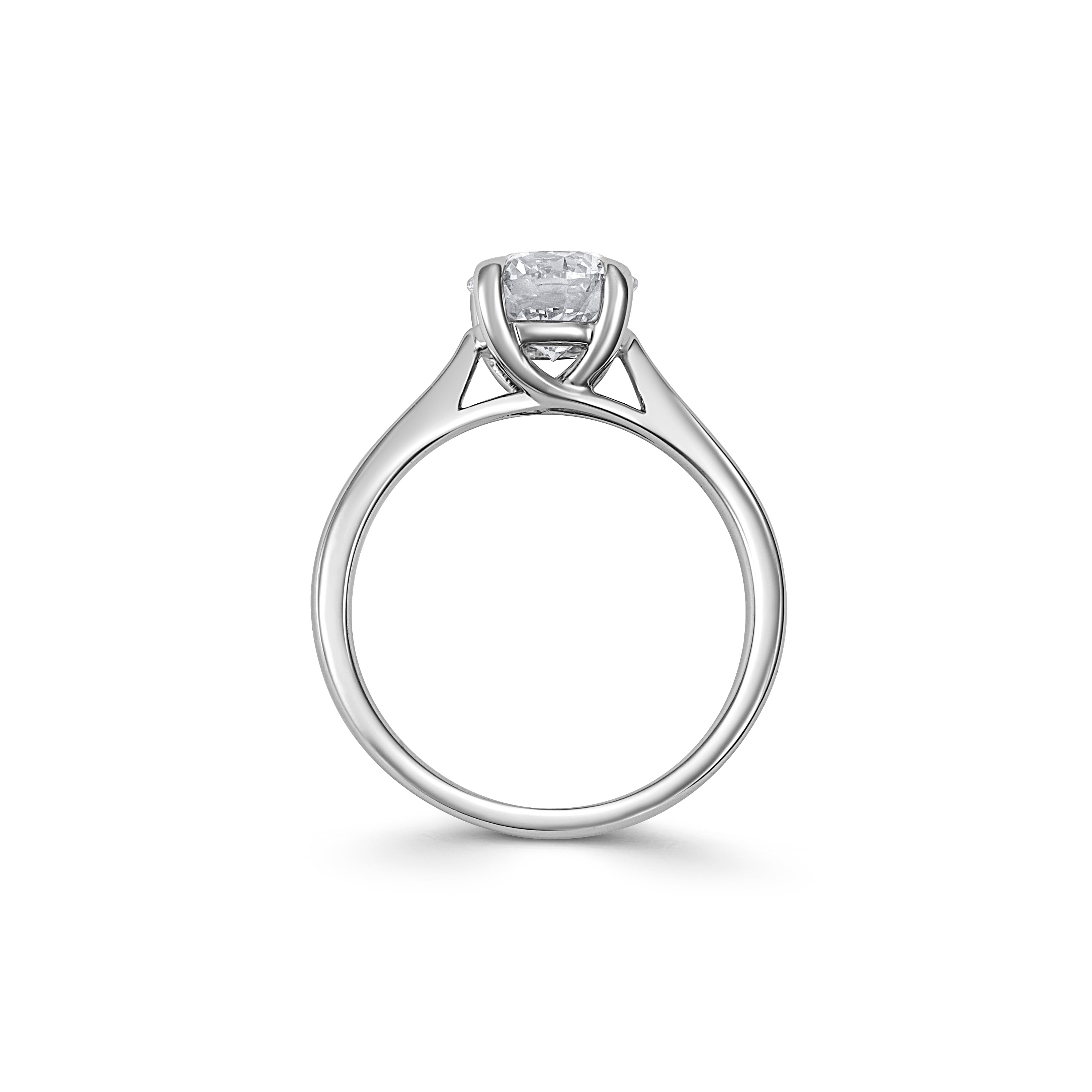 18CT White Gold Solitaire Lab Grown Diamond Ring 1.5ct