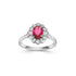 18ct White Gold Ruby and Diamond Cluster Ring - Robert Anthony Jewellers, Edinburgh