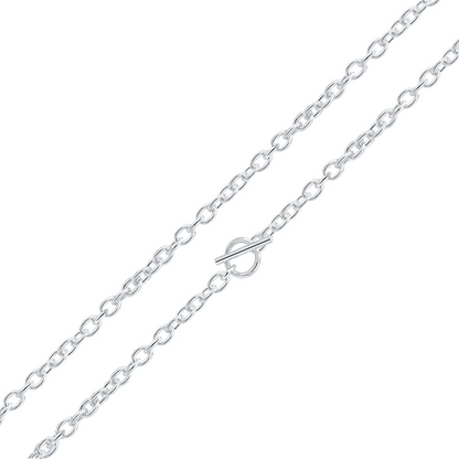 Silver 6mm Cable Chain with T-Bar - Robert Anthony Jewellers, Edinburgh