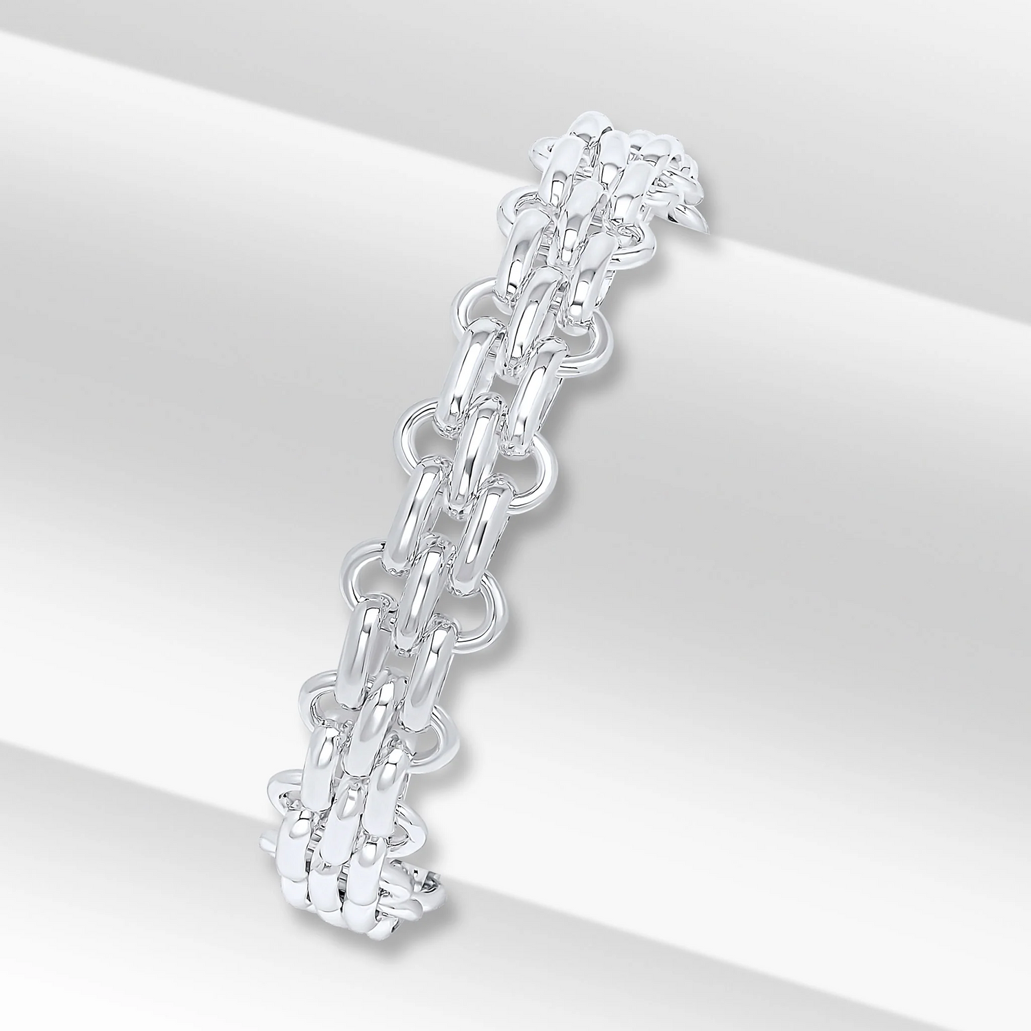 Silver Handmade 10mm Brick Chain or Bracelet - Robert Anthony Jewellers, Edinburgh