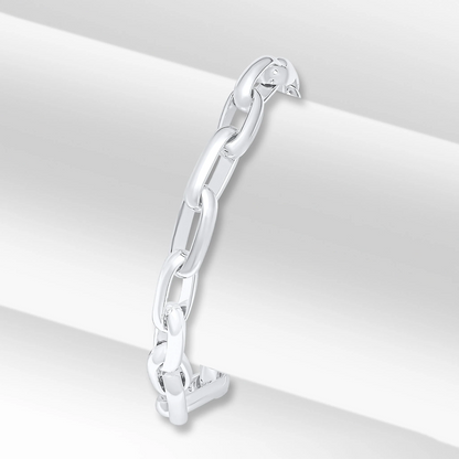 Silver Handmade Paper Link Chain Bracelet — 8.75&