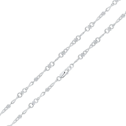 Silver Handmade 5.5mm Infinity Knot Chain