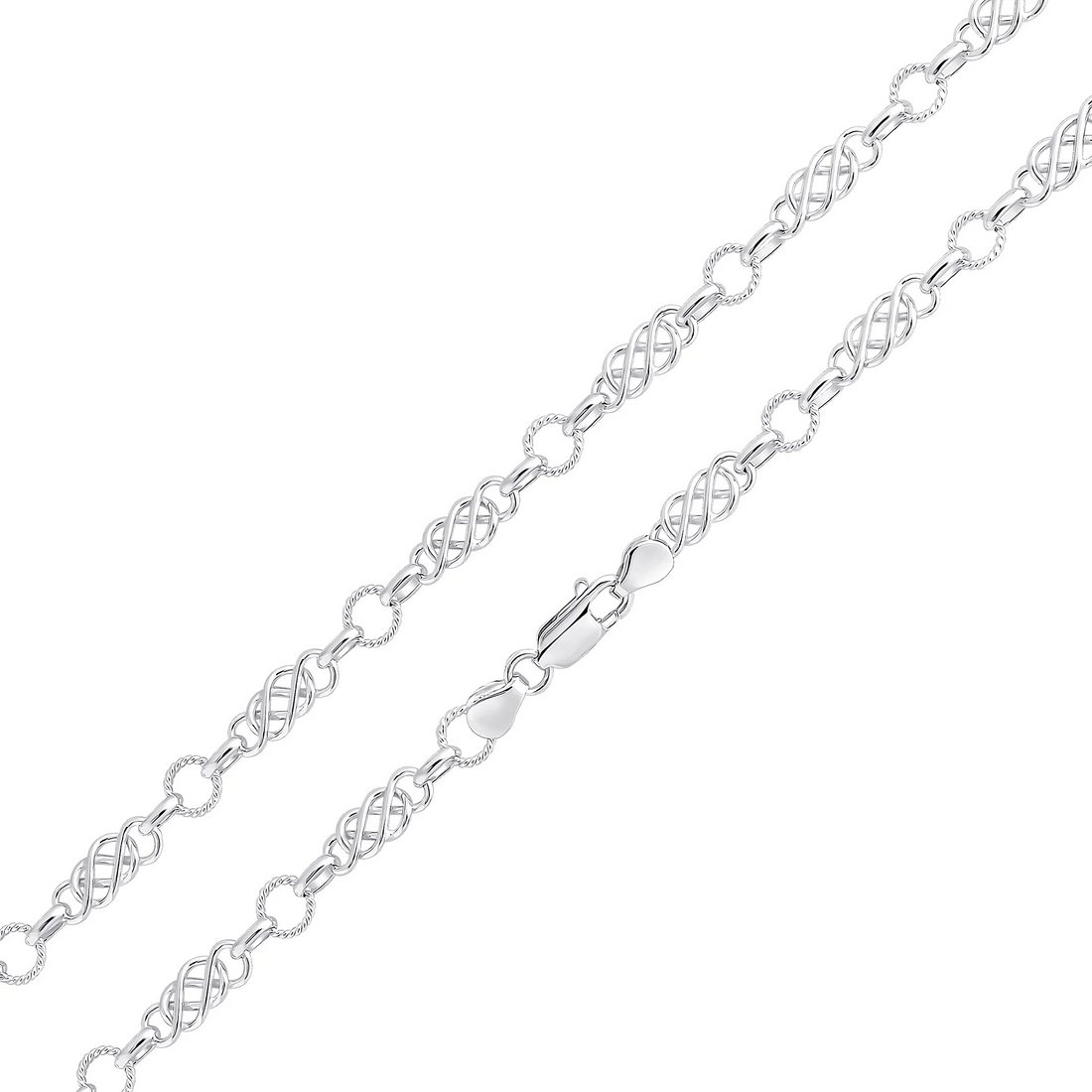 Silver Handmade 6mm Celtic Twist Chain — Bracelet or Necklace - Robert Anthony Jewellers, Edinburgh