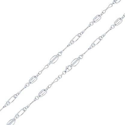 Silver Handmade 7.6mm Pinch Pin Cage Chain - Robert Anthony Jewellers, Edinburgh