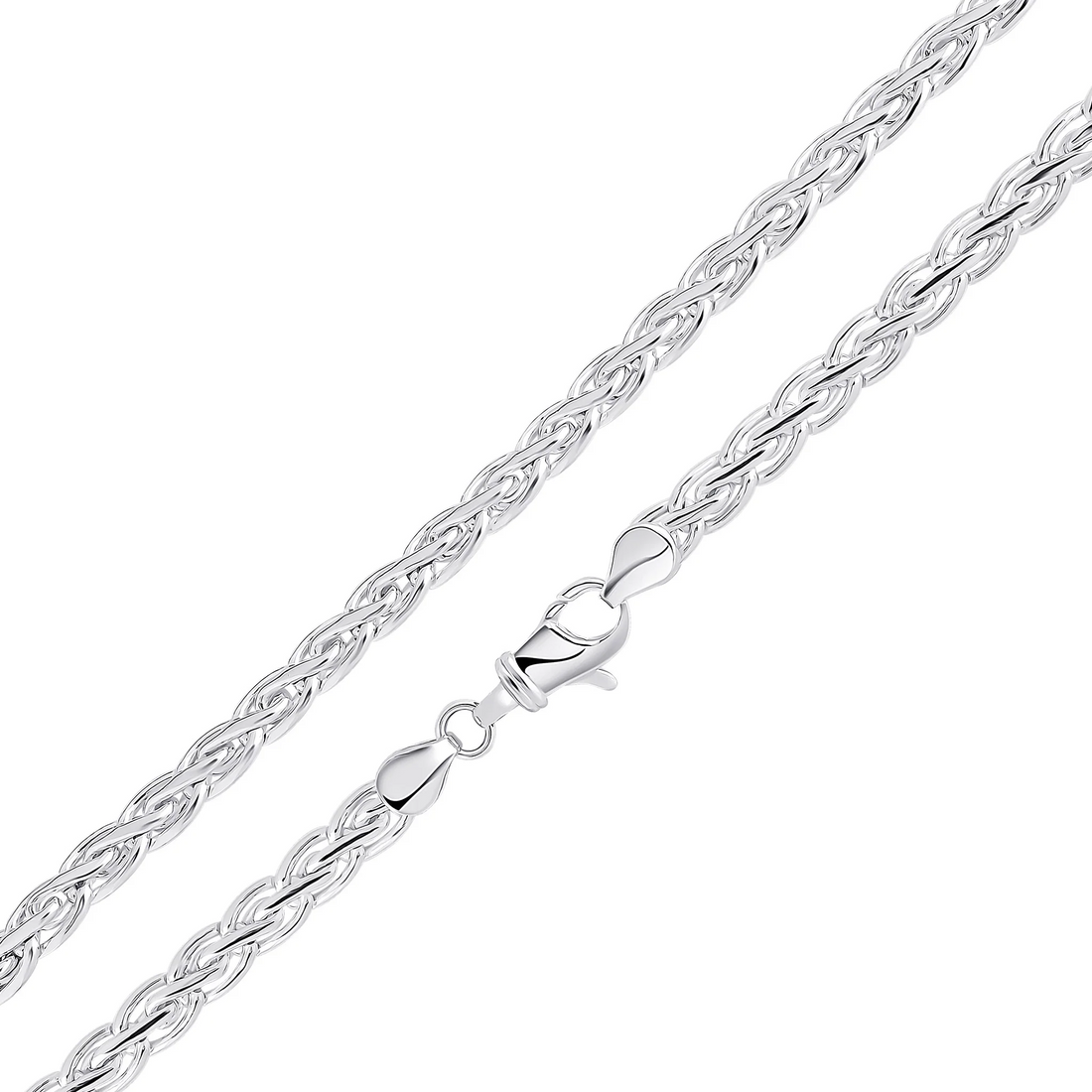 Silver Handmade 7mm Flat Spiga Chain or Bracelet - Robert Anthony Jewellers, Edinburgh