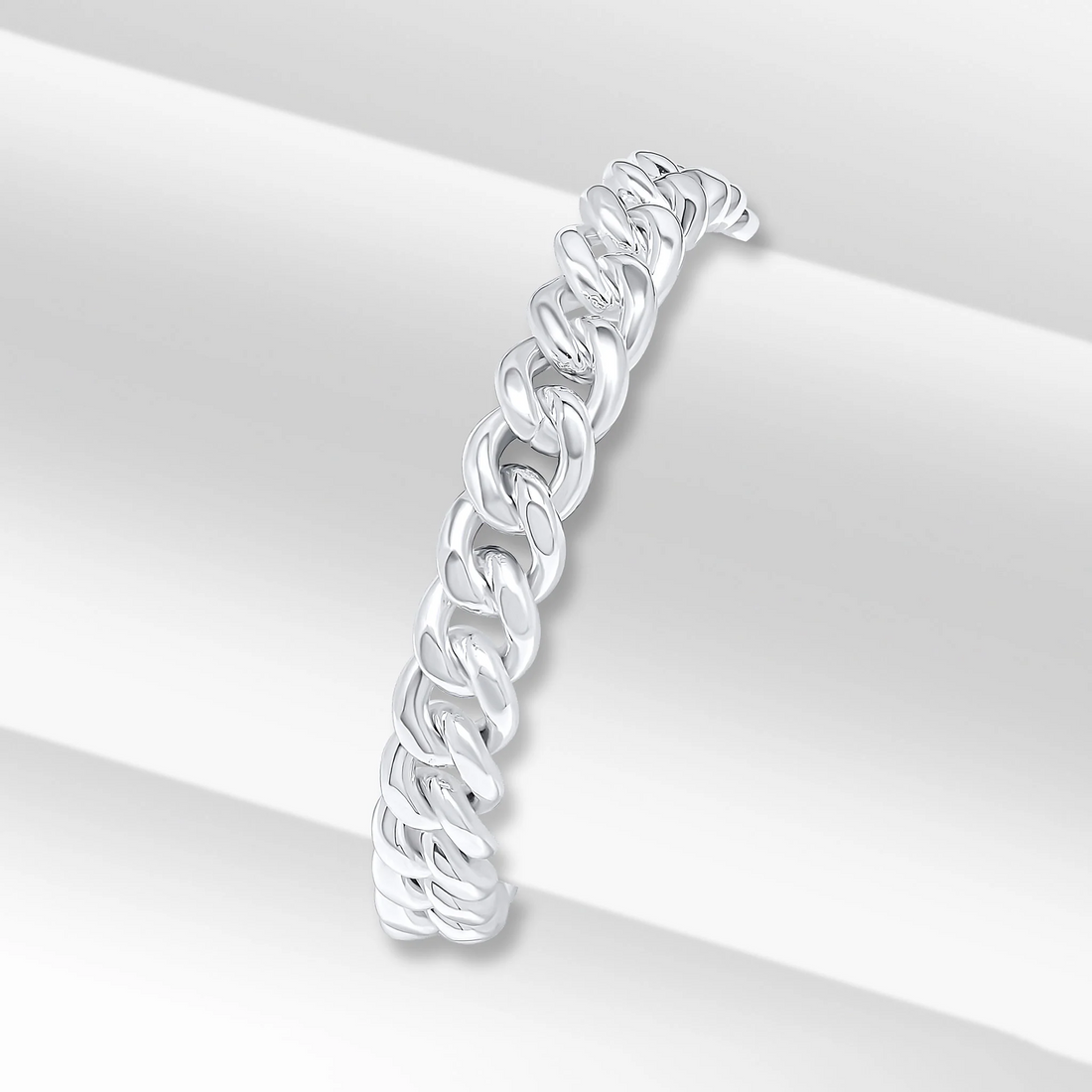 Silver Handmade 9mm Curb Chain or Bracelet - Robert Anthony Jewellers, Edinburgh