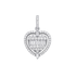Silver Heart Cubic Zirconia (CZ) Halo Style Pendant - Robert Anthony Jewellers, Edinburgh