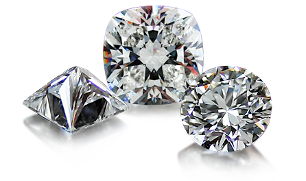 Three_different_cuts_of_diamond - Robert Anthony Jewellers, Edinburgh
