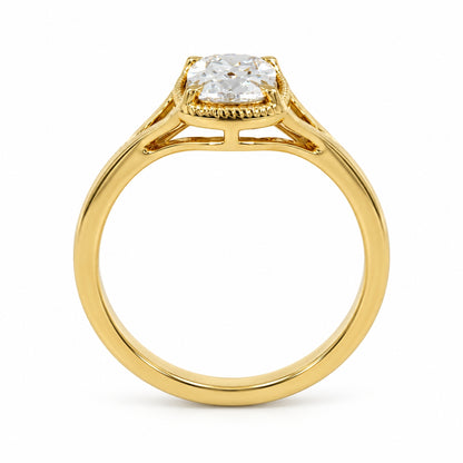 18ct Yellow Gold 1.09ct Lab-Grown Old Cut Diamond Solitaire Ring