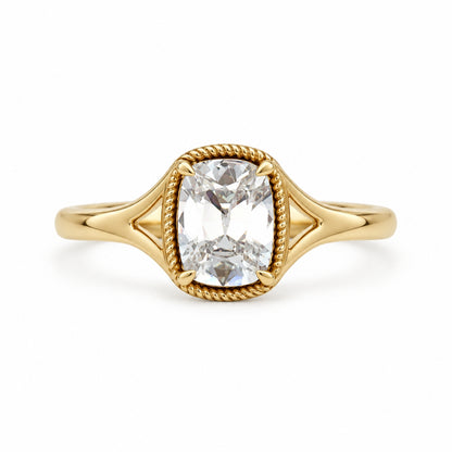 18ct Yellow Gold 1.09ct Lab-Grown Old Cut Diamond Solitaire Ring