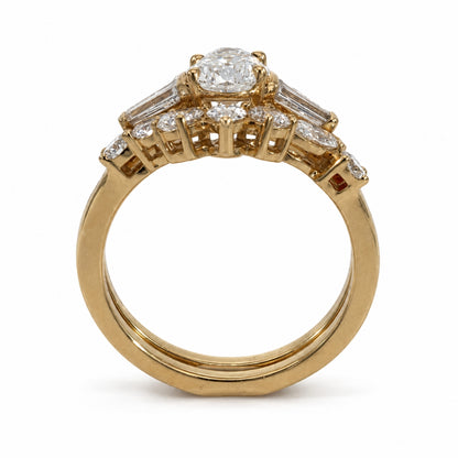 2.20ct Lab Grown Diamond Two-Ring Set in 18ct Yellow Gold