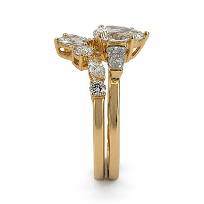 2.20ct Lab Grown Diamond Two-Ring Set in 18ct Yellow Gold