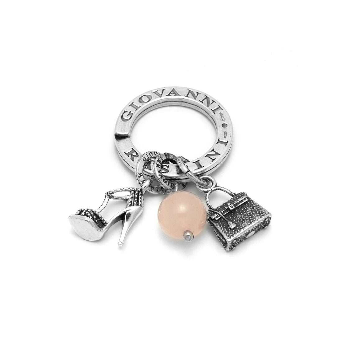 Giovanni Raspini Silver Glamour Handbags and High Heels Key Ring - Robert Anthony Jewellers, Edinburgh