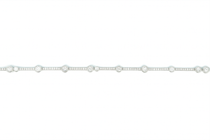 18ct White Gold 2.25ct Diamond Line Bracelet