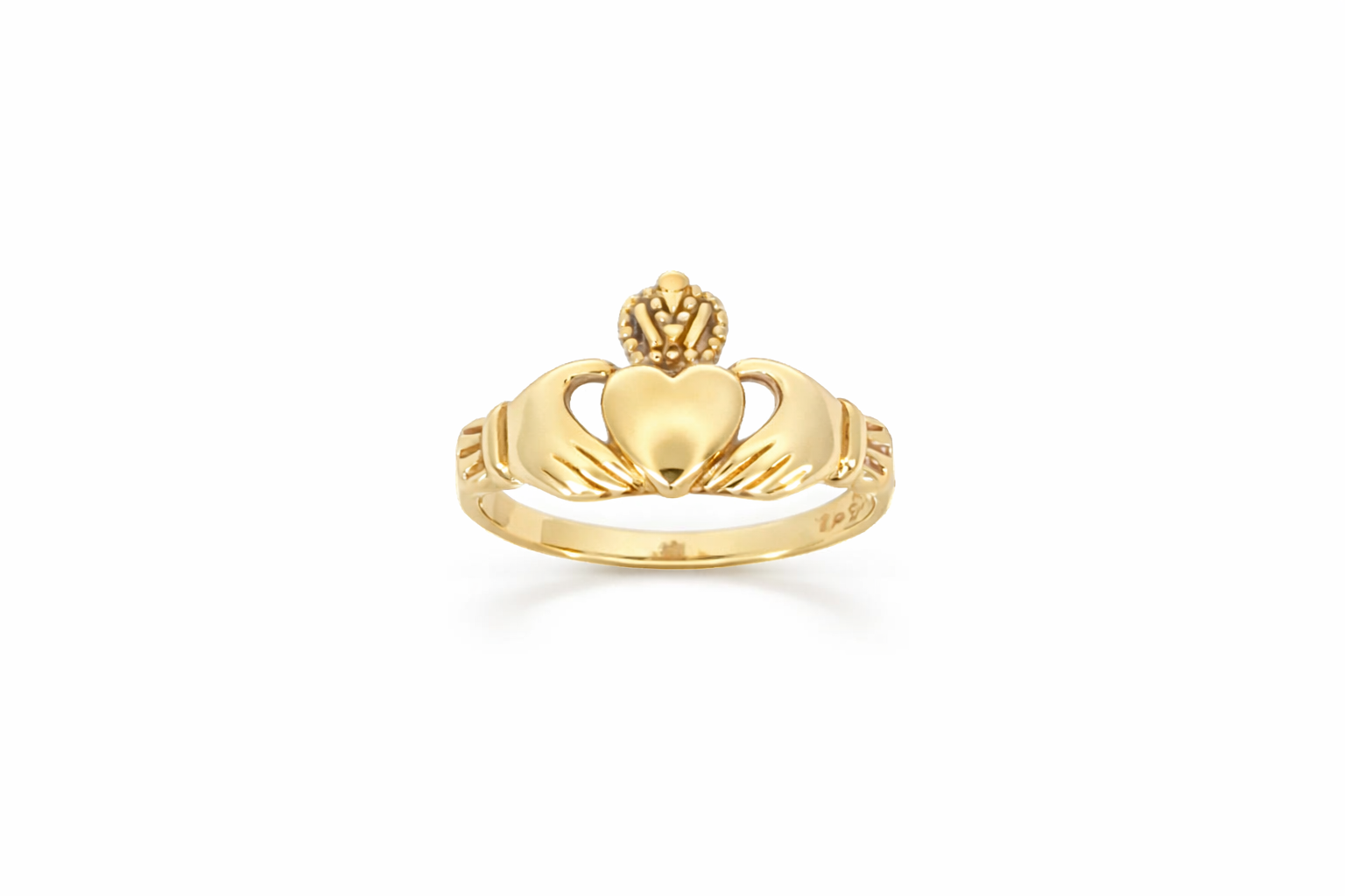 9ct Yellow Gold Claddagh Band Ring