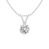 9ct White Gold Diamond Solitaire Split Bale Pendant and Chain - Robert Anthony Jewellers, Edinburgh