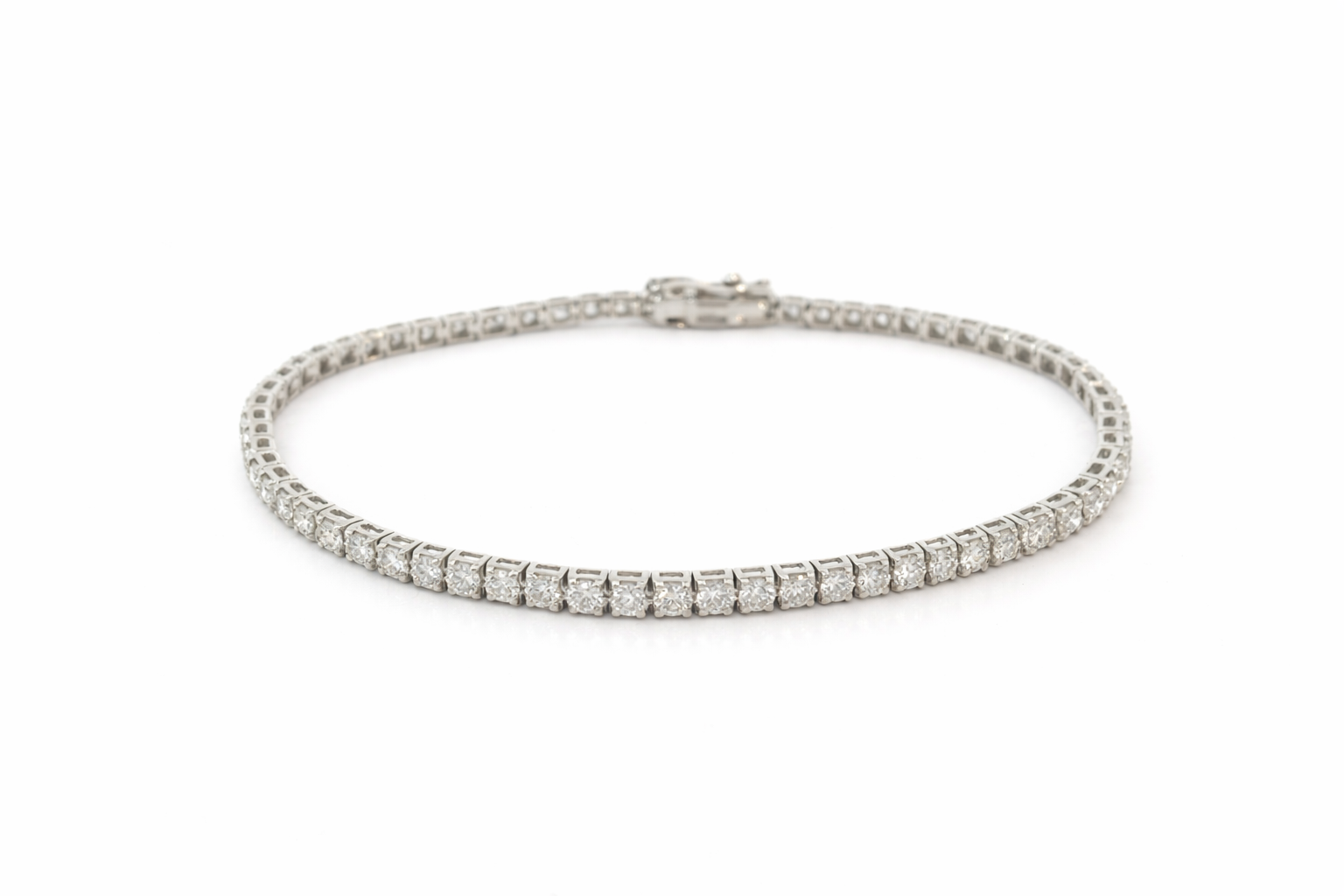 Platinum Diamond Line Bracelet