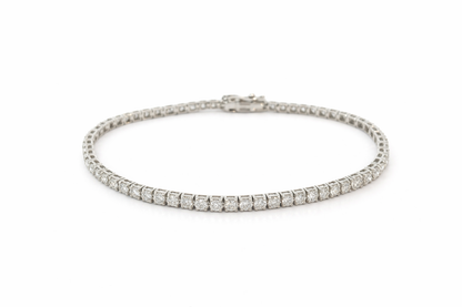 Platinum Diamond Line Bracelet