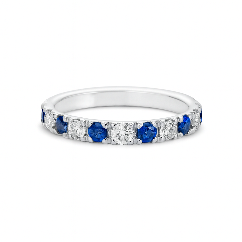 Sapphire and Diamond Eternity Band