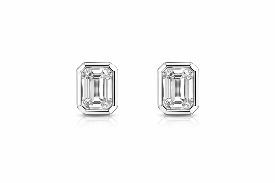 18ct White Gold Lab-Grown Diamond Stud Earrings