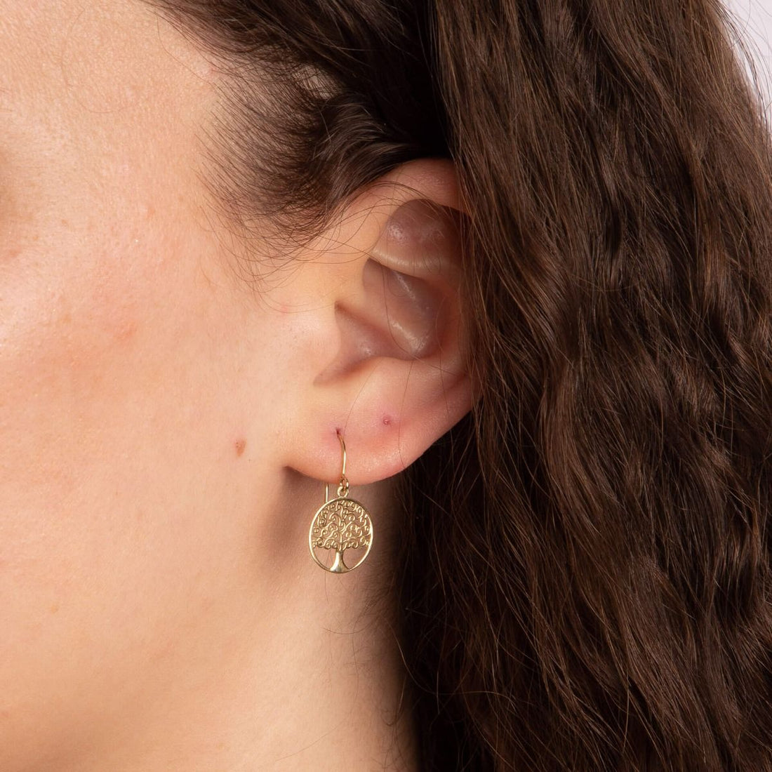 Detailed Tree of Life Earrings in 9ct Yellow Gold