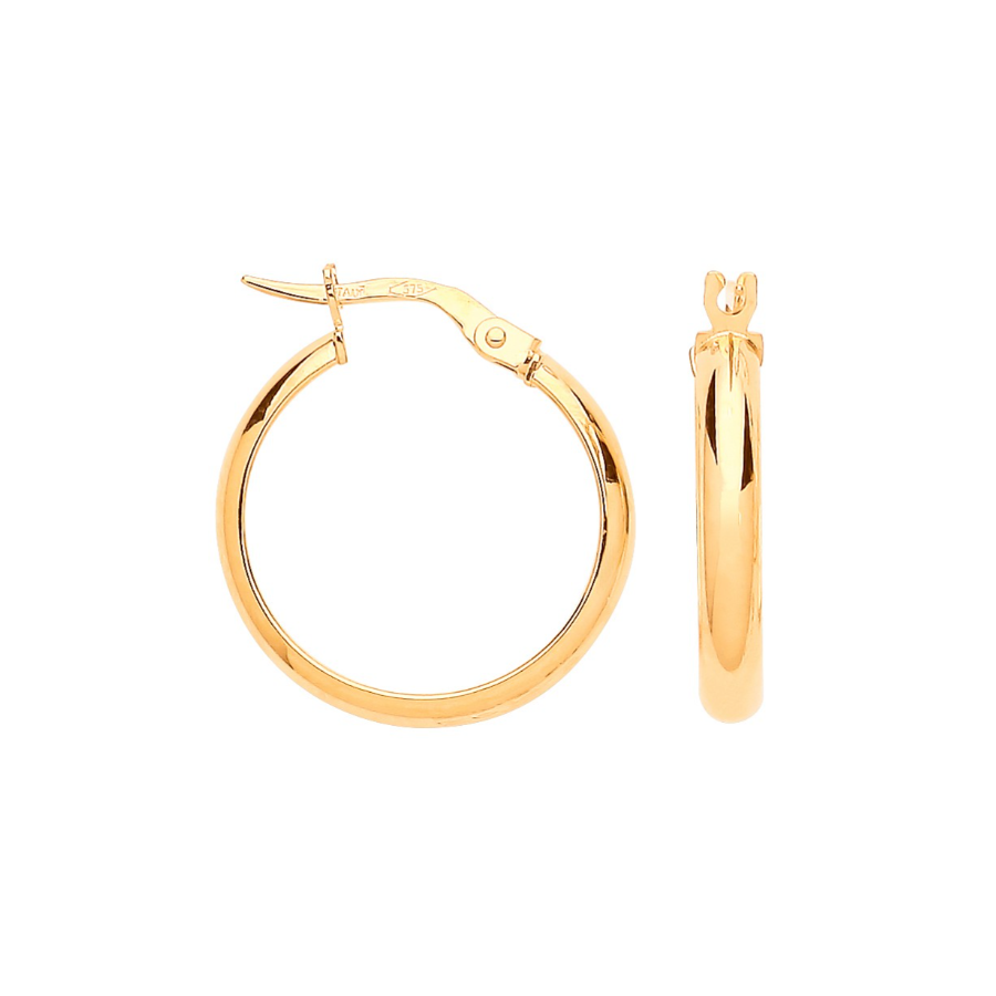 9ct Yellow Gold Hoop Earrings (20mm)