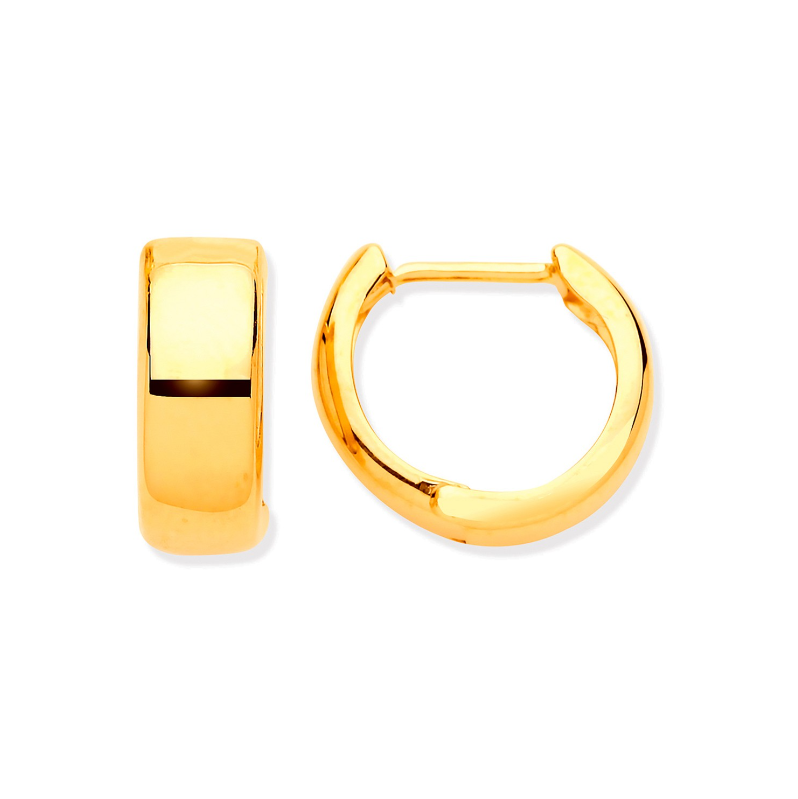 9ct Yellow Gold Hinged Huggies (13mm) - Robert Anthony Jewellers, Edinburgh