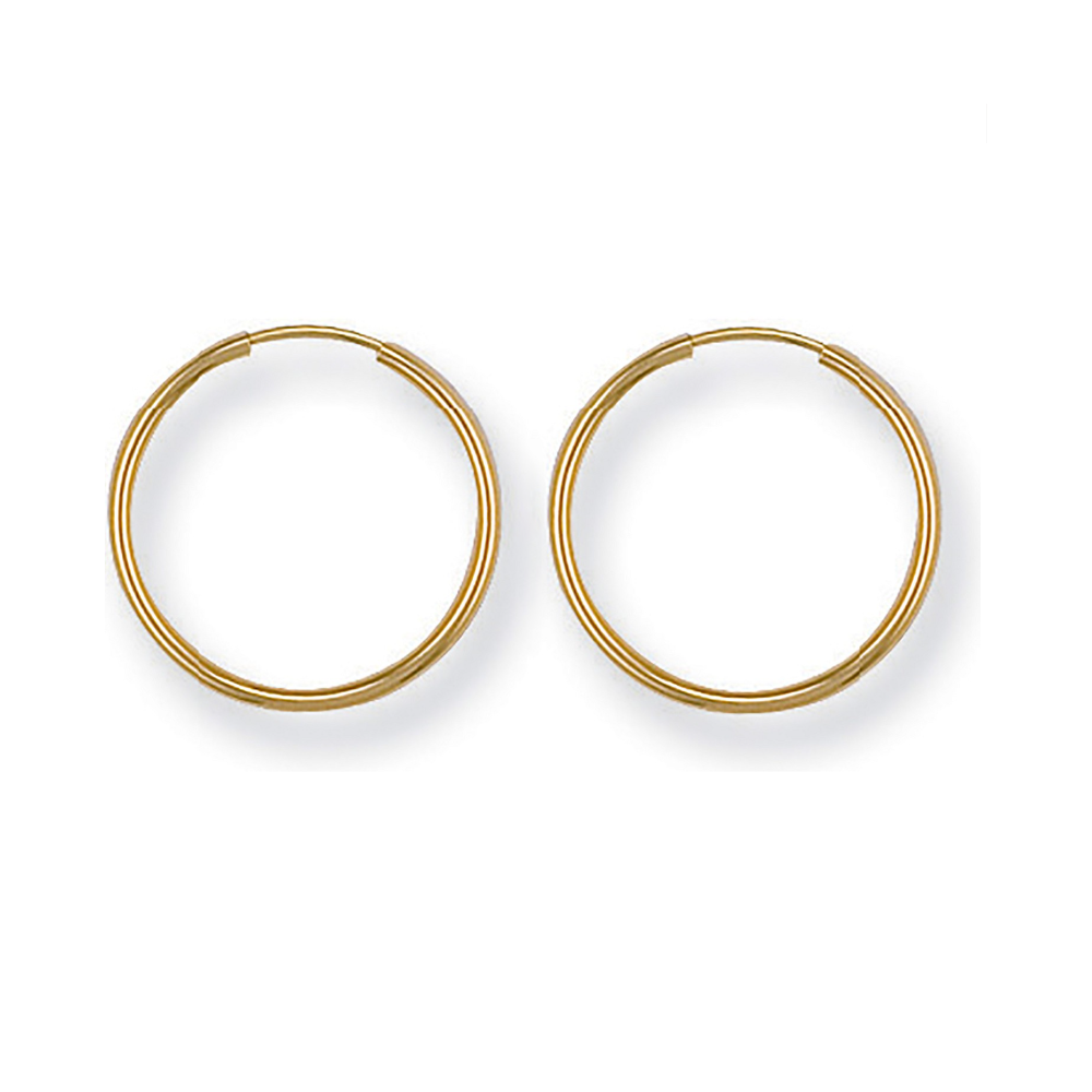 9ct Yellow Gold Sleeper Earrings (17mm) - Robert Anthony Jewellers, Edinburgh