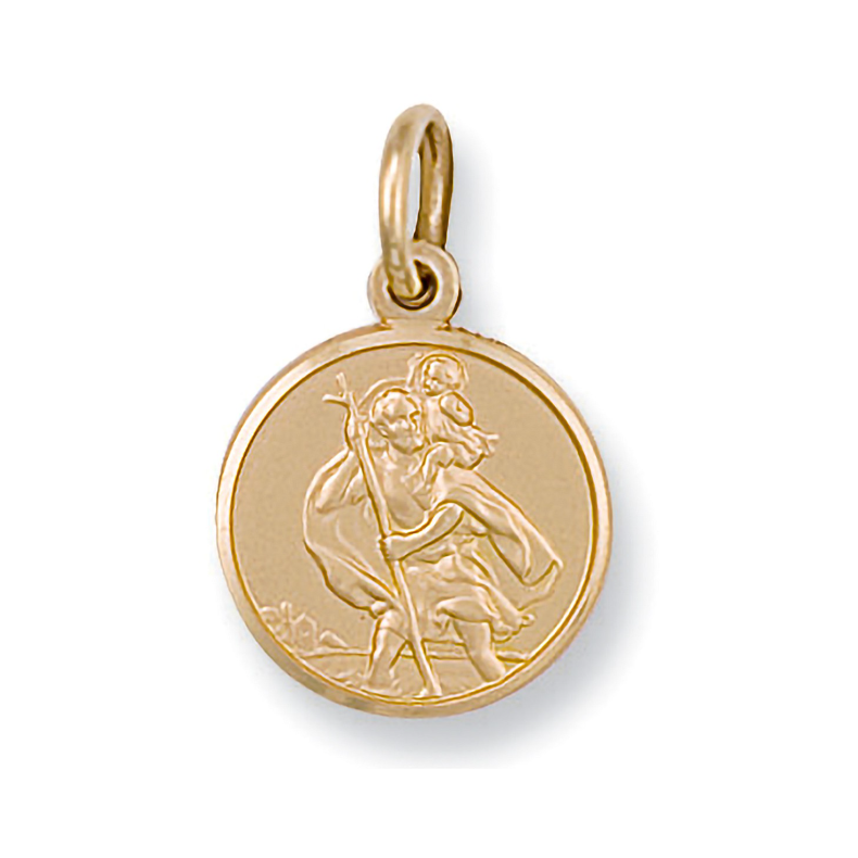 9ct Yellow Gold St Christopher Pendant (2.5g) - Robert Anthony Jewellers, Edinburgh