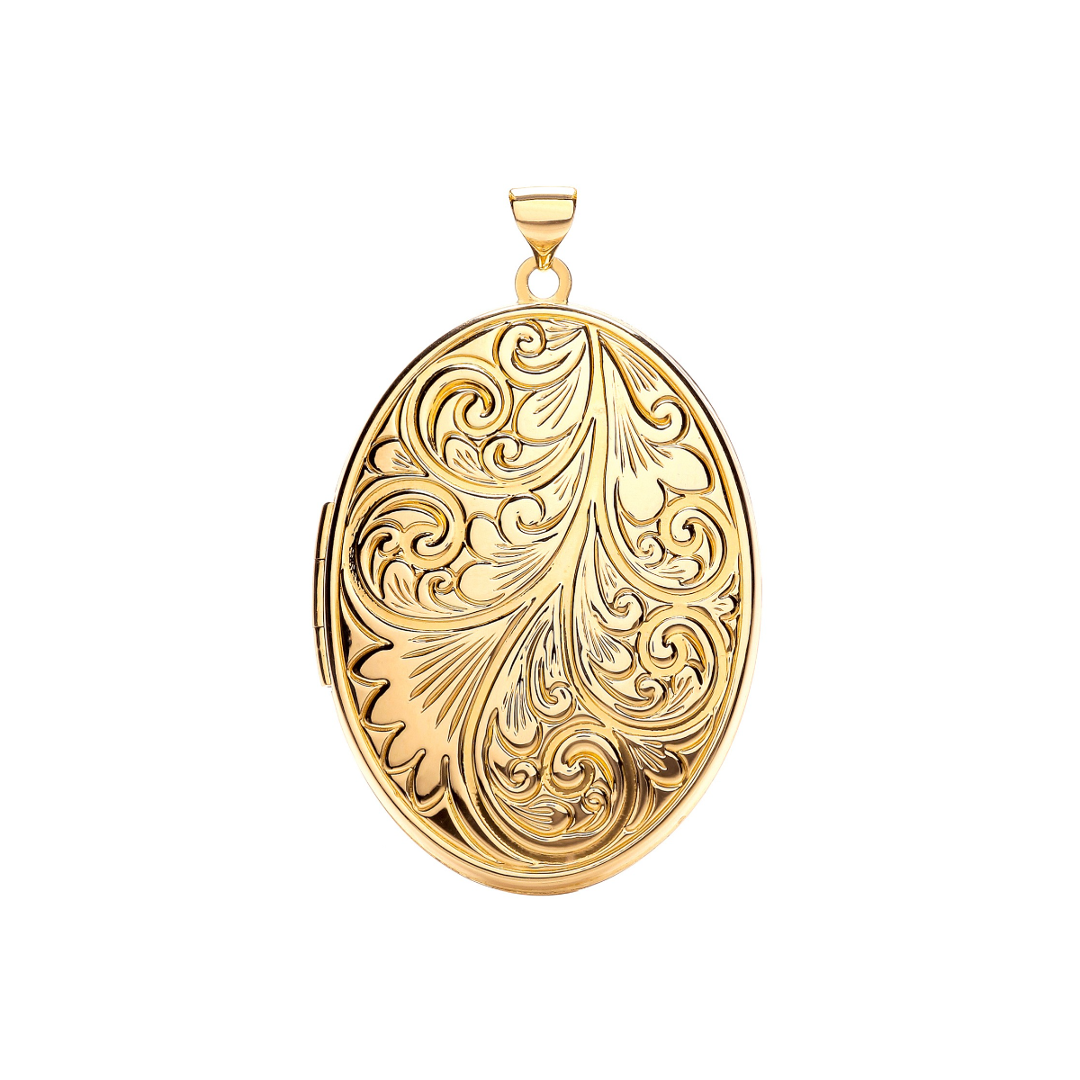 9ct Yellow Gold Oval Locket with Design (4.2g)