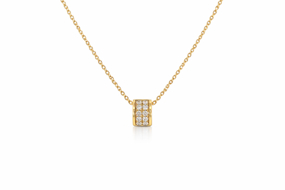 18ct Yellow Gold Diamond Pendant Necklace