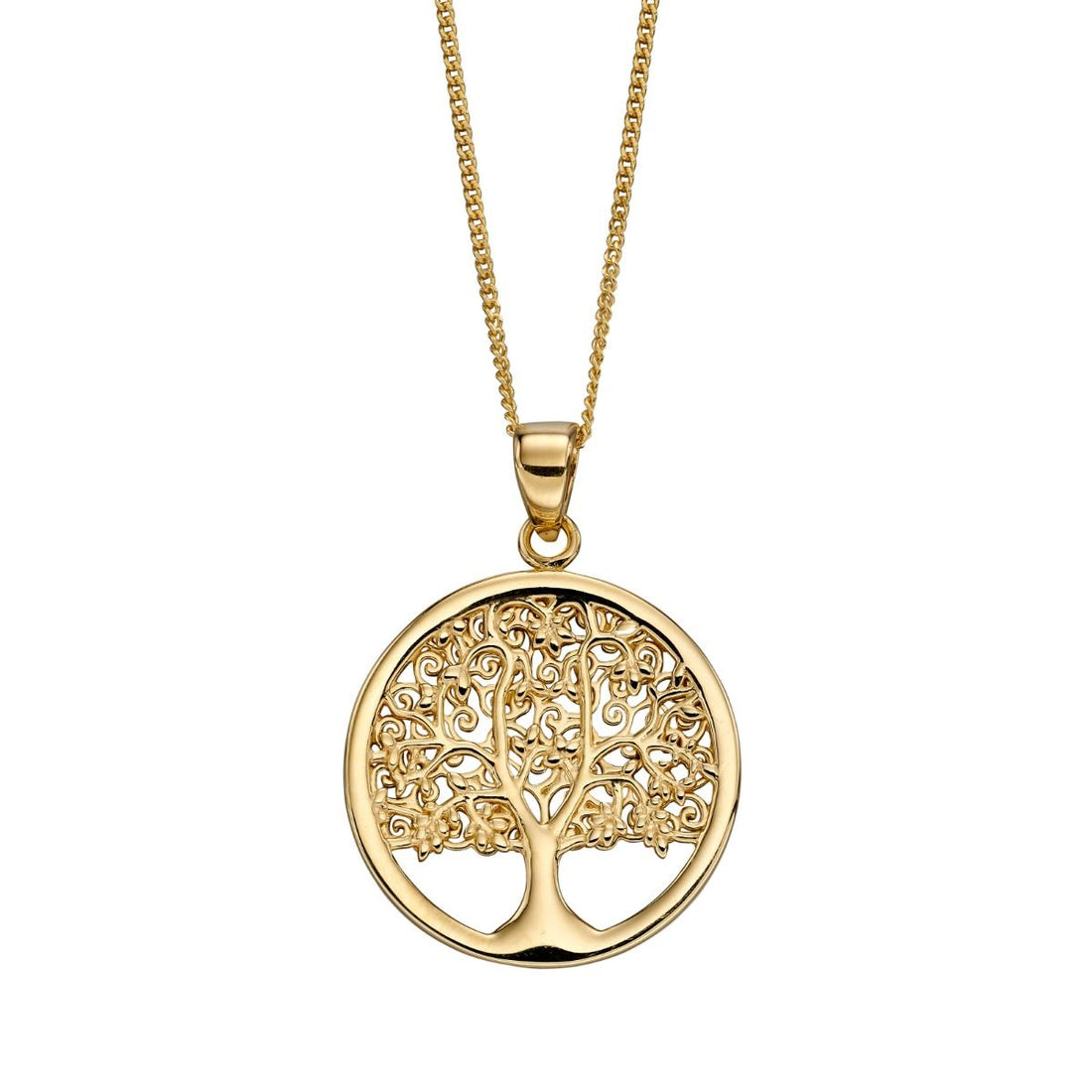 Detailed Tree of Life Pendant in 9ct Yellow Gold