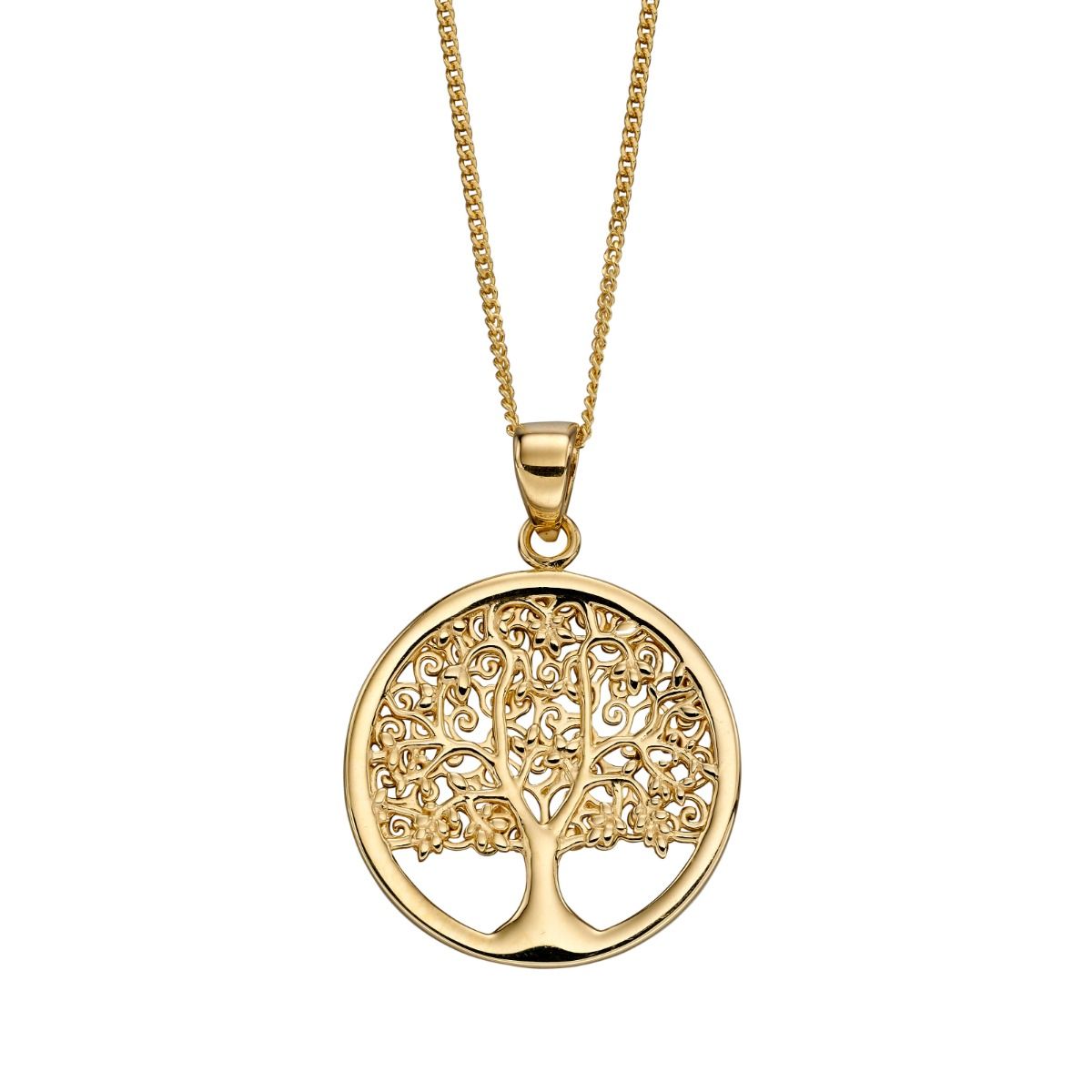 Detailed Tree of Life Pendant in 9ct Yellow Gold
