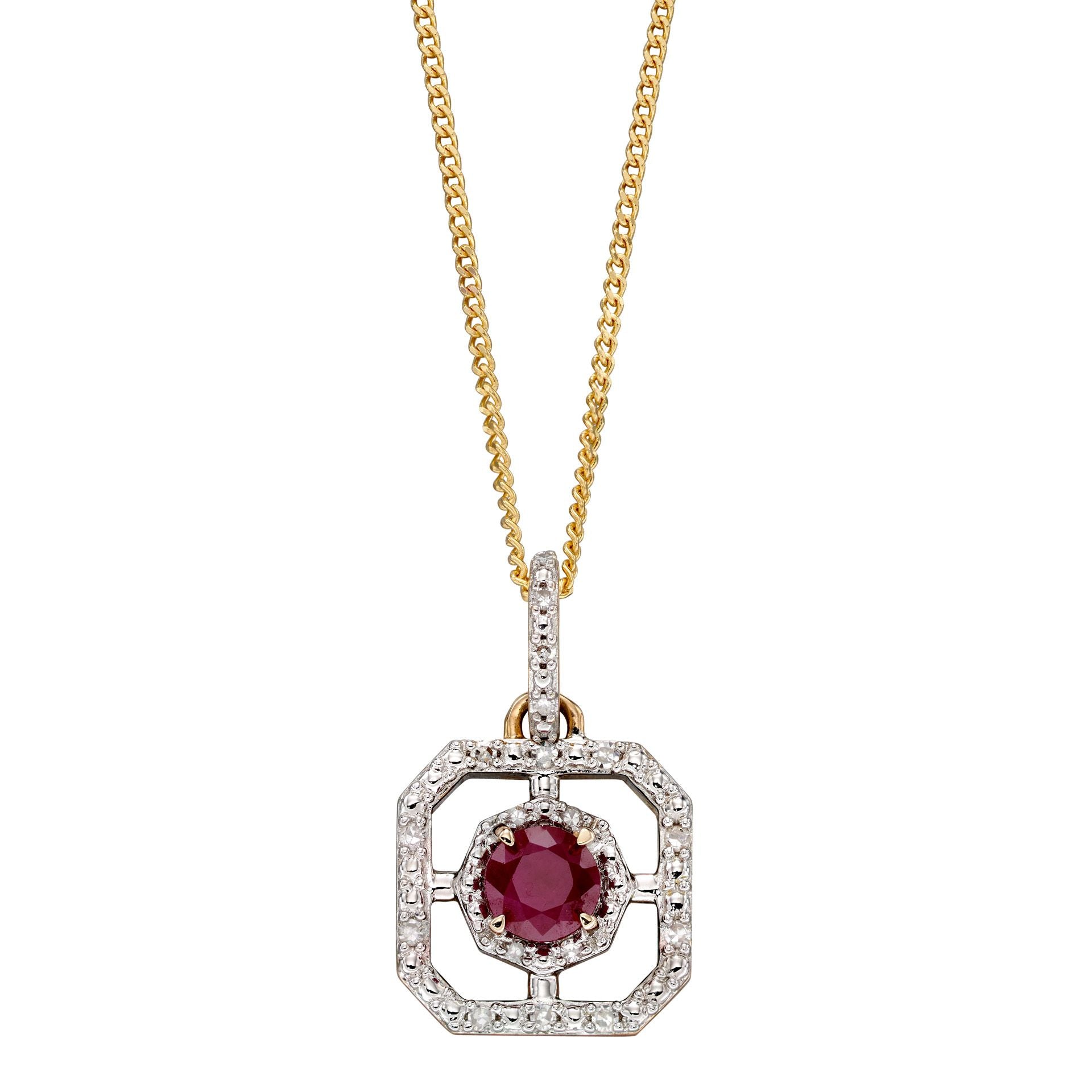 Square deals ruby pendant